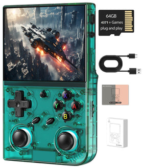 Voacle Anbernic RG35XX Pro front teal for portable retro gaming on the go