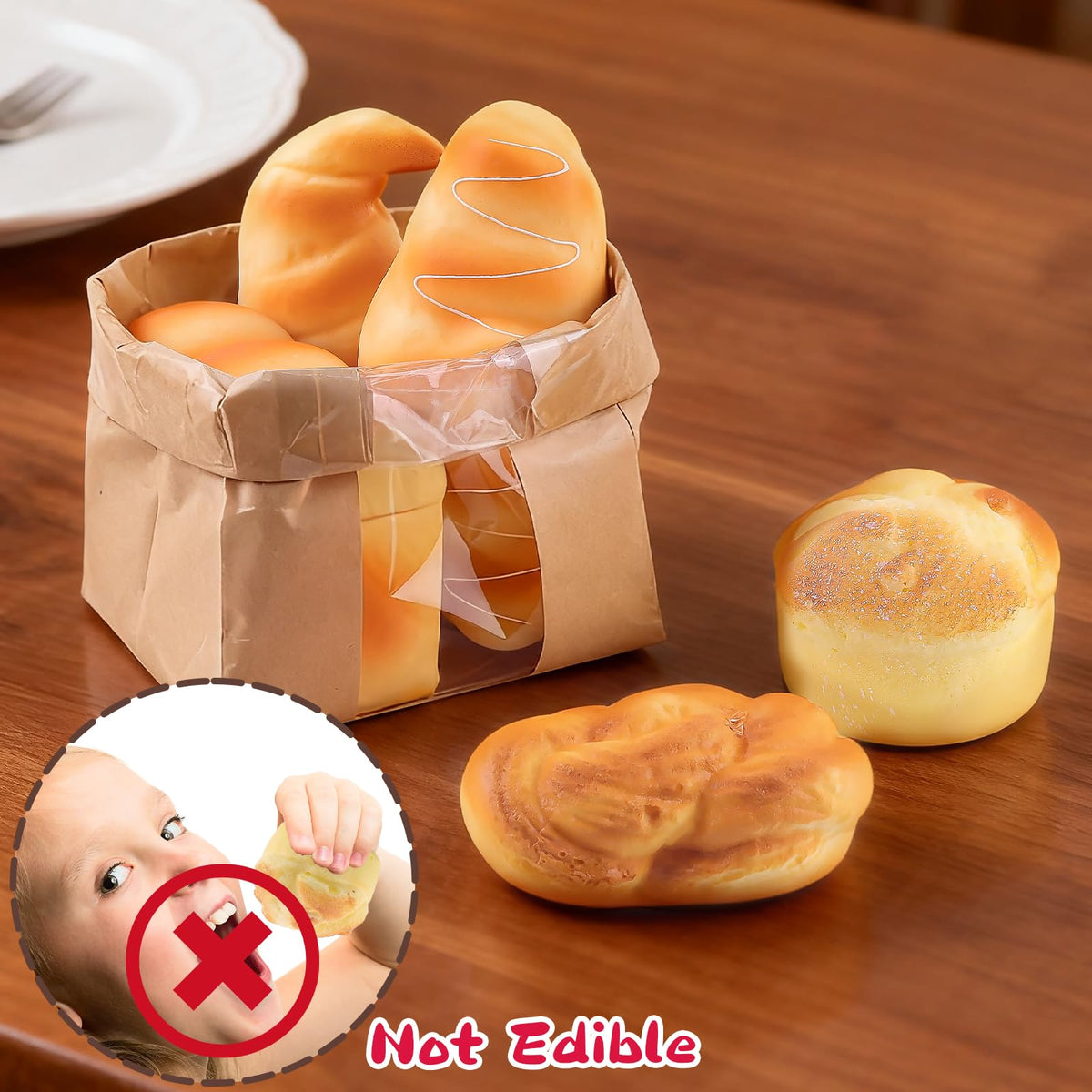 Anboor bread squishies butter bread with soft squeezable feel for sensory fun