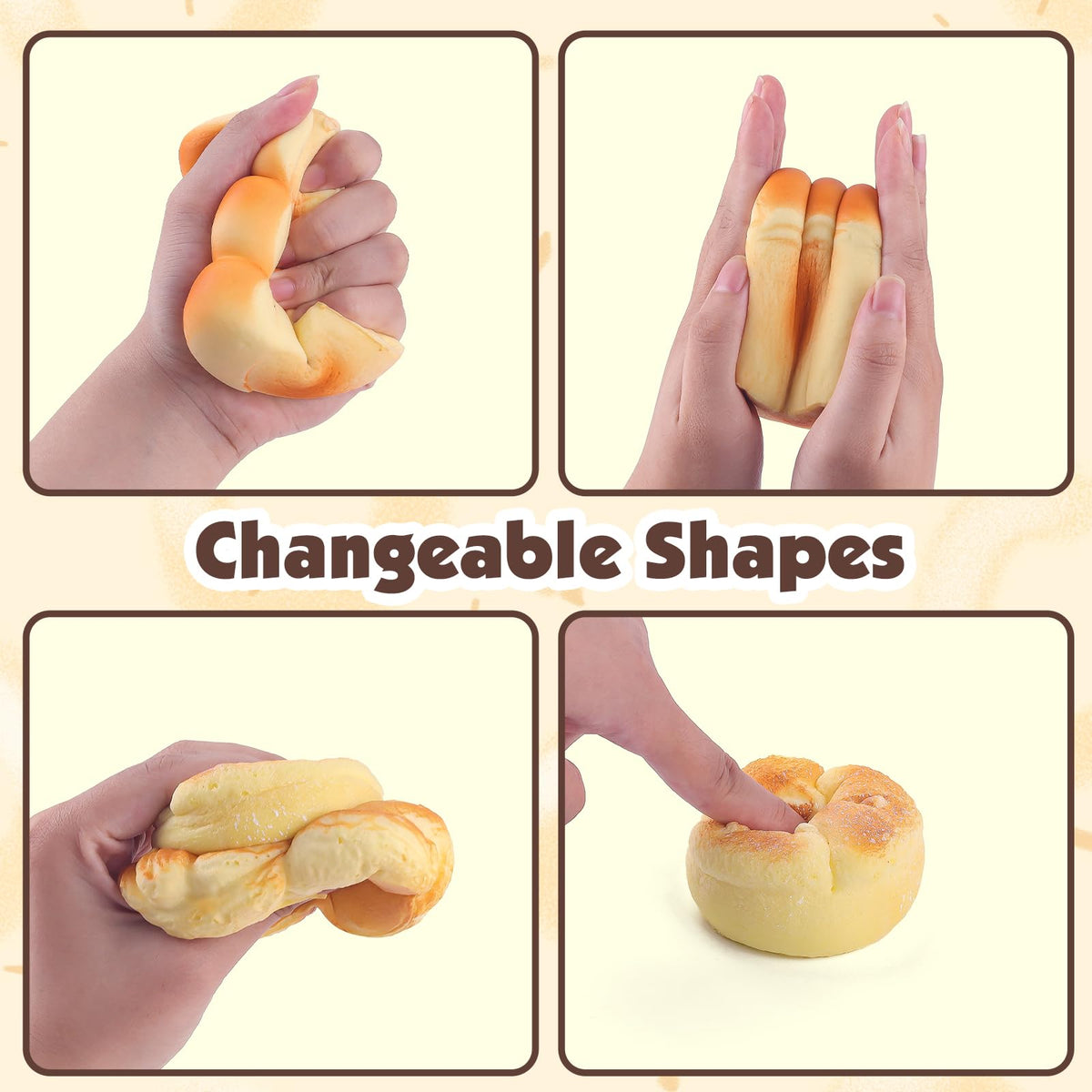 Anboor bread squishies challah in braided shape for classroom storytelling or playtime