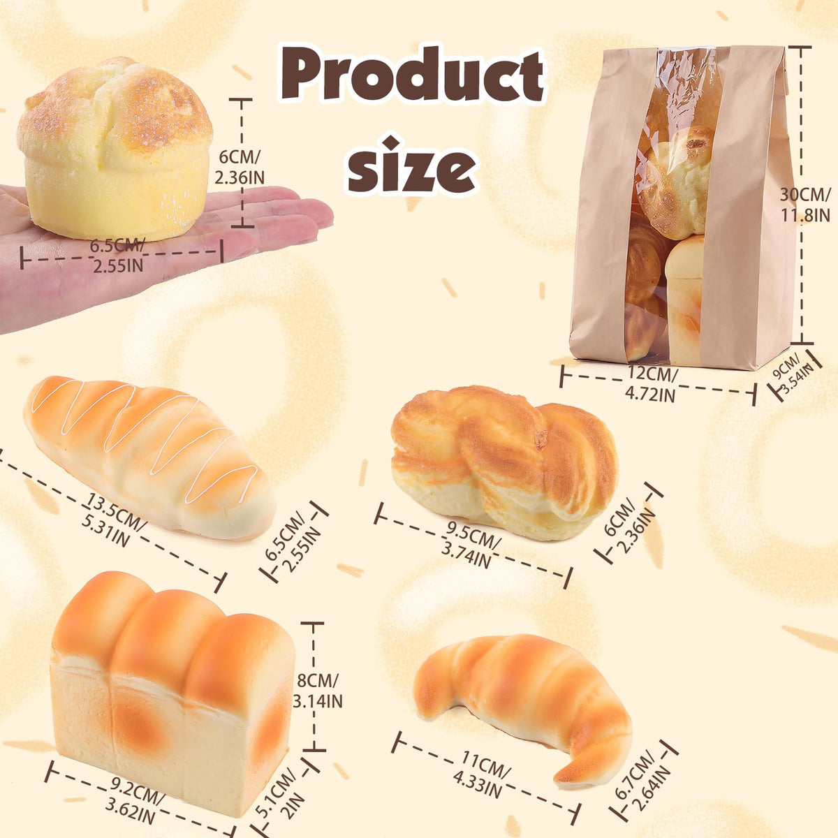 Anboor bread squishies croissant shows layered texture for pretend dining