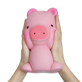 Anboor pig squishies pink color and sizable form for tactile fun.