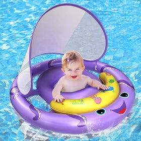 AnbQuik octopus canopy removable for sun protection on the baby float.