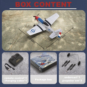 ANBURI P51 RC plane battery-ready design supports longer practice sessions.