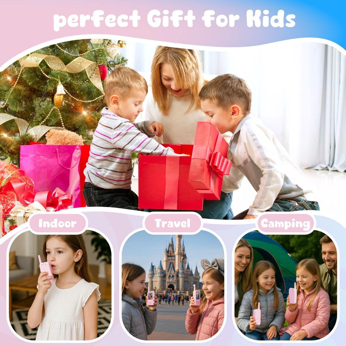 ANBURI video walkie talkies enhance imaginative play with live video
