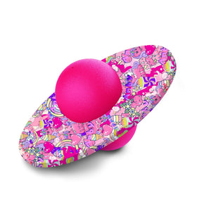 Anby Unicorn Pogo Ball pink bounce surface for balance and playful exercise.