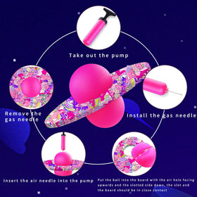 Anby Unicorn Pogo Ball pink kids bouncing at the park for active play.