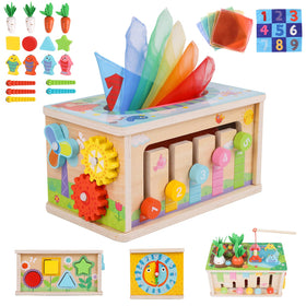 Ancaixin 6 in 1 tissue box toy for tactile exploration and fine motor skills