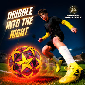 ANCBRUT Size 3 glow soccer ball closeup leather texture for precise control