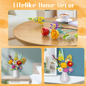 Ancesfun bouquet kit shows vase not included and ready for display.