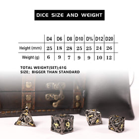 AncientDeer hollow copper dice lightweight and well balanced for smooth rolls