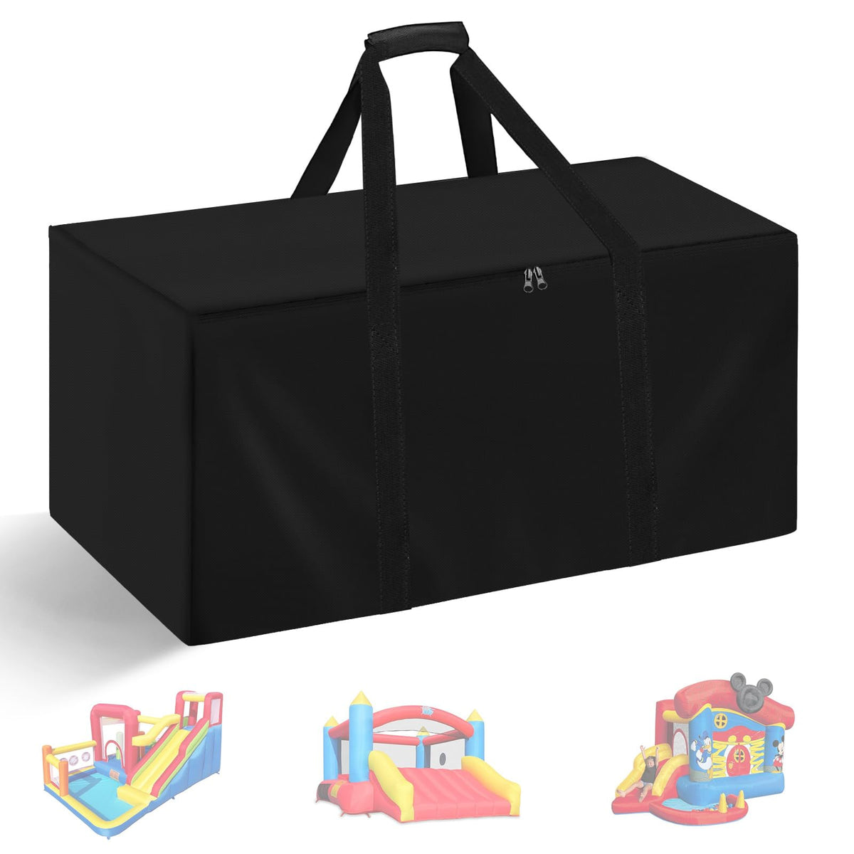Andacar Bounce House Storage Bag full view showing space for inflatables and easy transport.