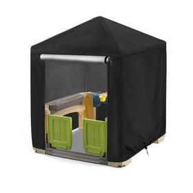 Andacar outdoor playhouse cover in front view protects Step2 playhouse from weather and dust