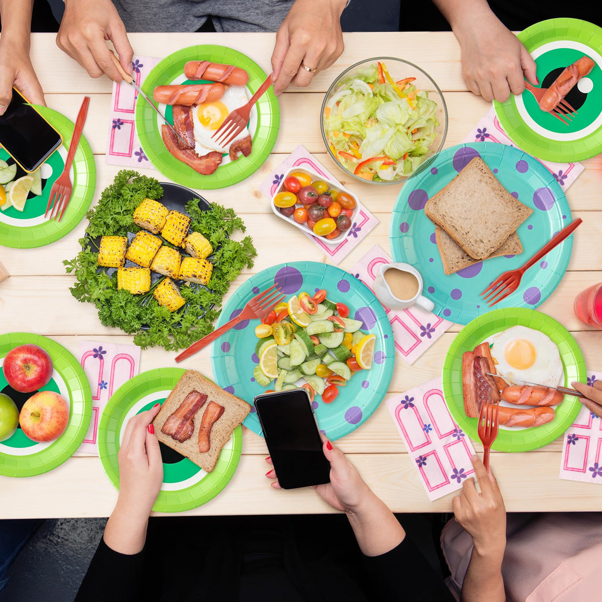 Andi Cppss monster birthday forks sturdy disposable tableware for easy use