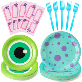 Andi Cppss monster birthday plates 9-inch for kids party dining