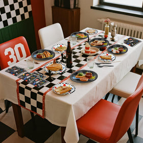 Andi Cppss racing car first birthday party pack coordinated tableware for stress-free setup