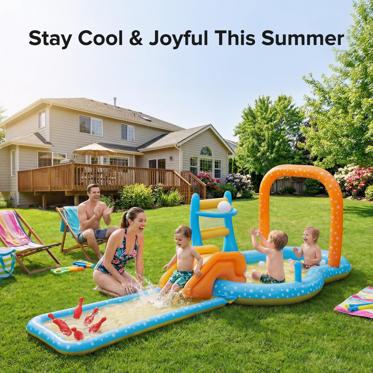 Andola slip slide attachment adds outdoor thrill to pool play