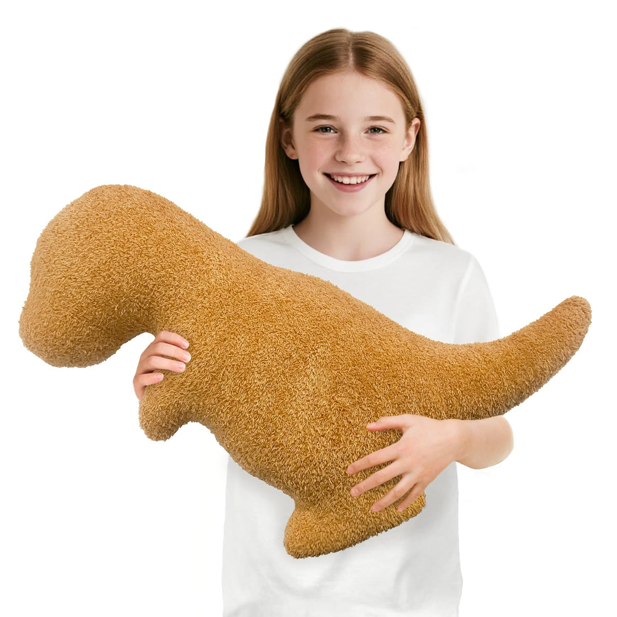 Andywoo Dino Nuggets Pillow large plush for cozy evenings and cuddling.