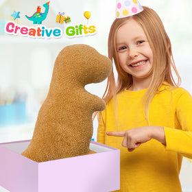 Andywoo Dino Nuggets Pillow gift-ready packaging for celebrations.