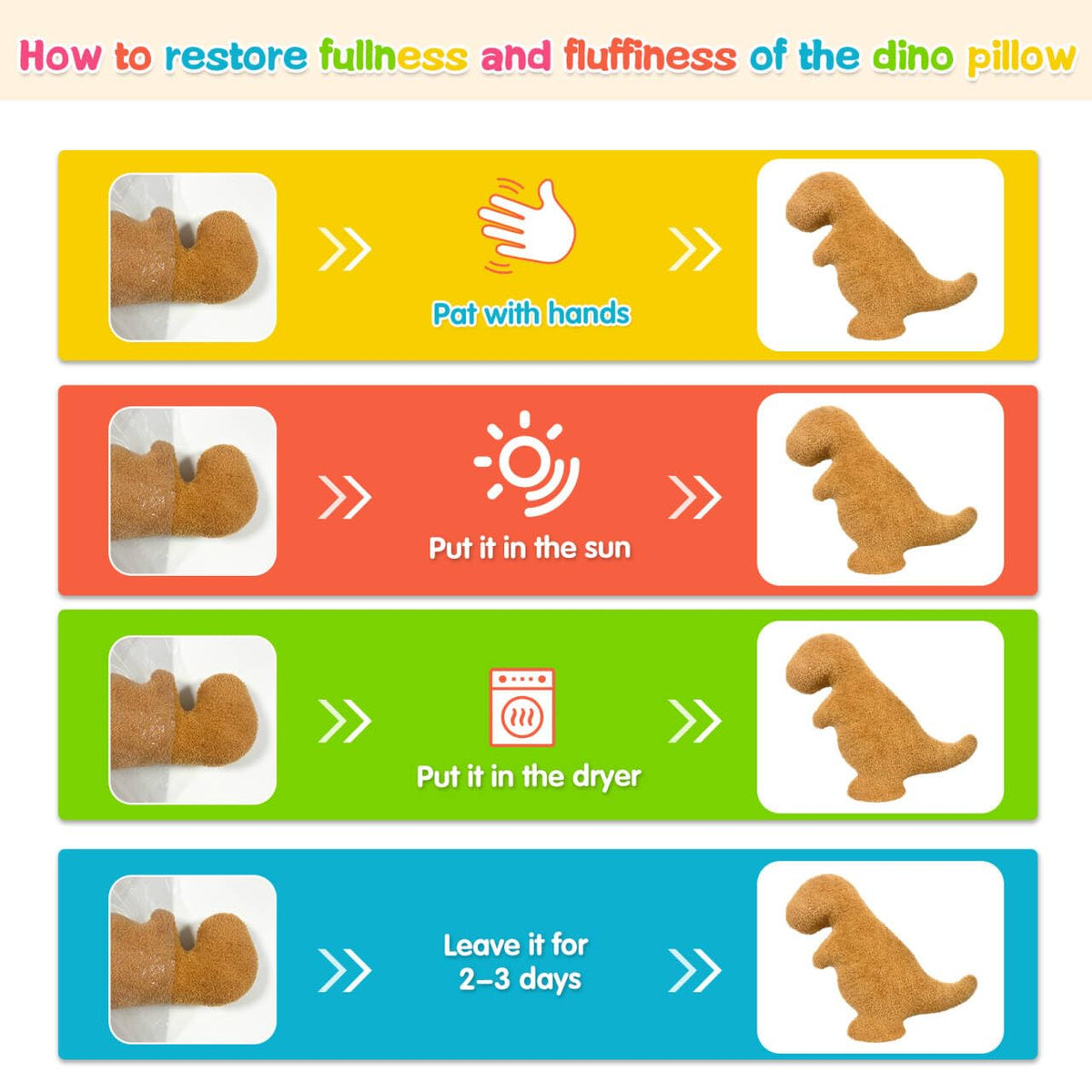 Andywoo Dino Nuggets Pillow soft texture supports relaxed lounging and hugs.