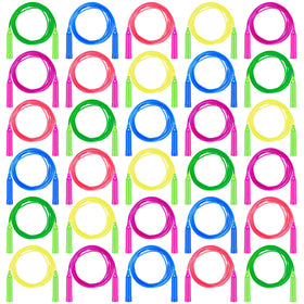 Aneco 30-pack kids jump ropes in vibrant colors for group play outdoors.