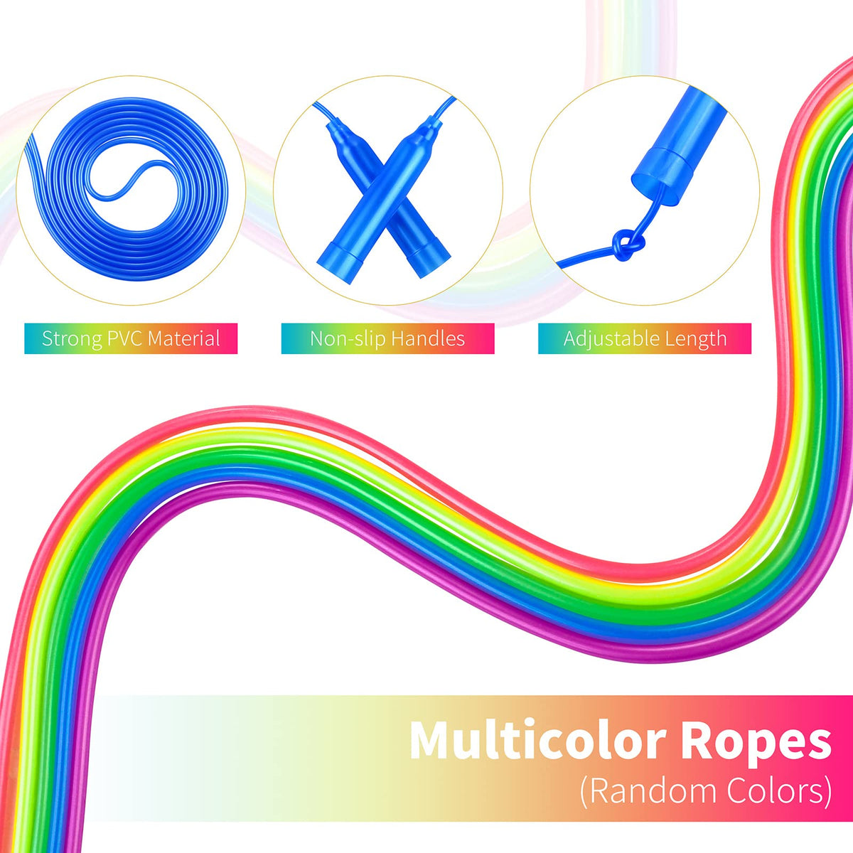 Aneco adjustable jump ropes let you customize length for different heights