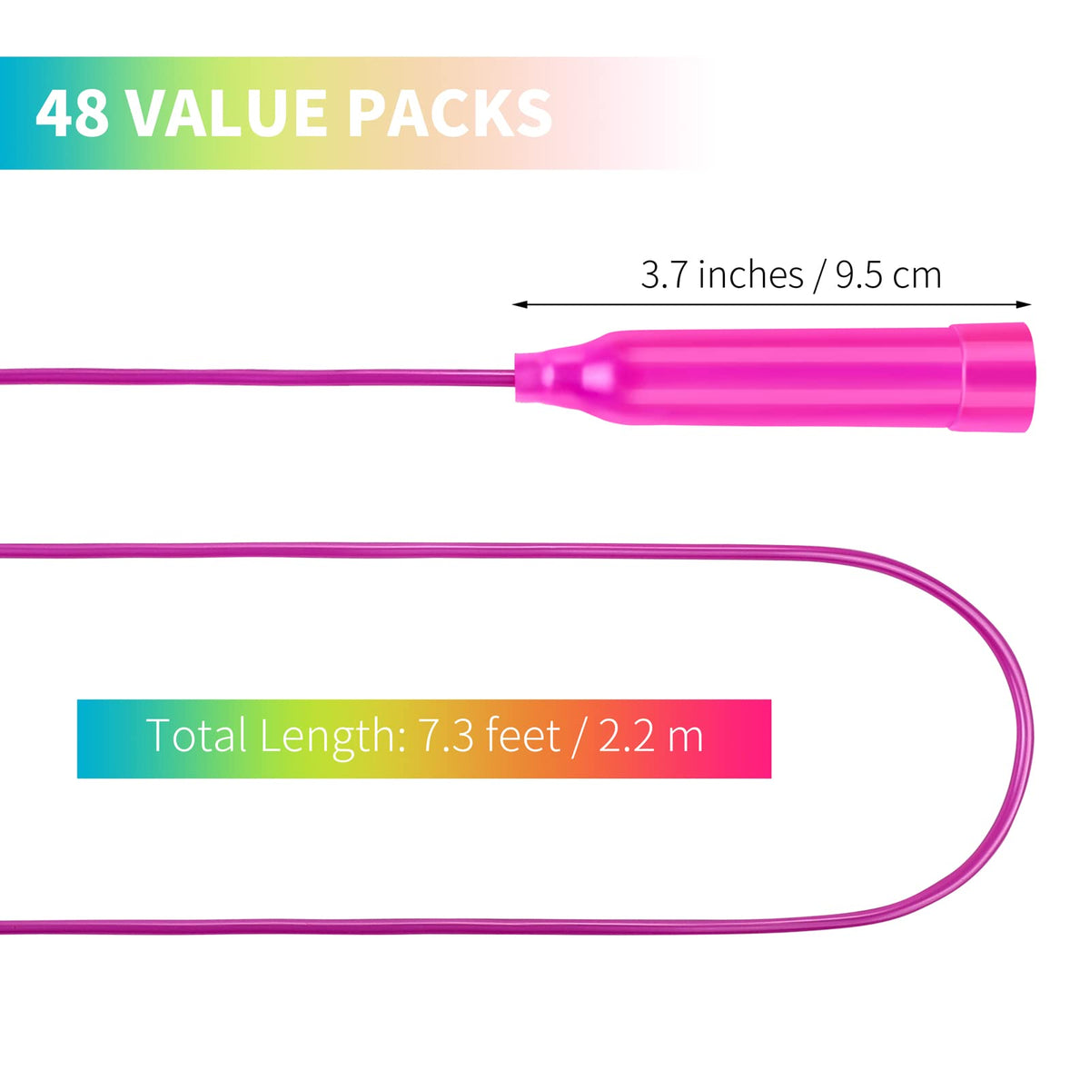 Aneco kids jump ropes 7.3 feet with durable handles for safe outdoor use