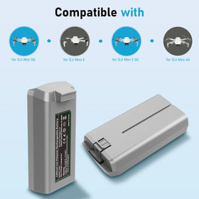 Anegine 2400mAh batteries deliver up to 30 minutes of flight time.