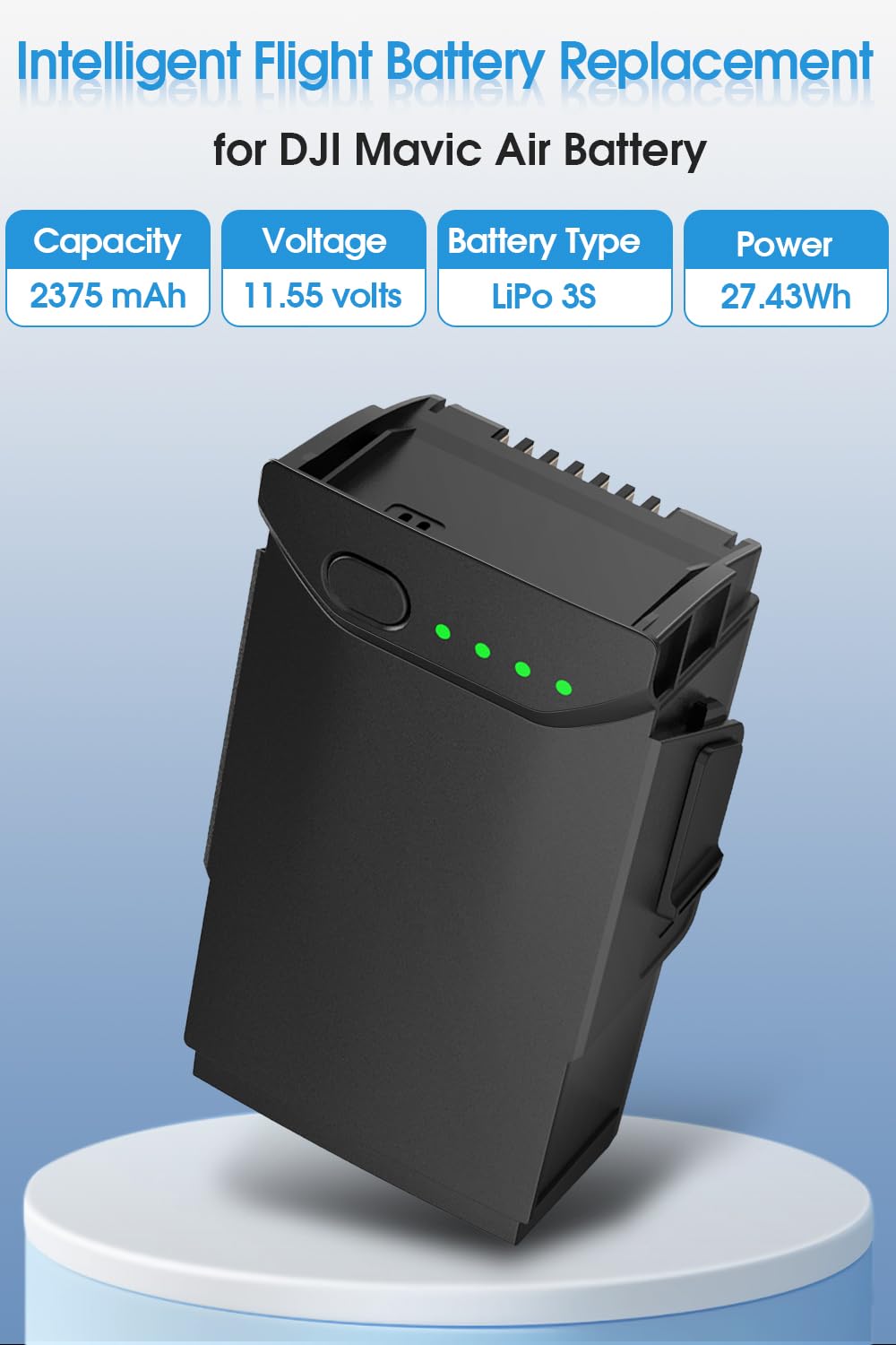 anegine Mavic Air Battery with LED indicators for real-time status.