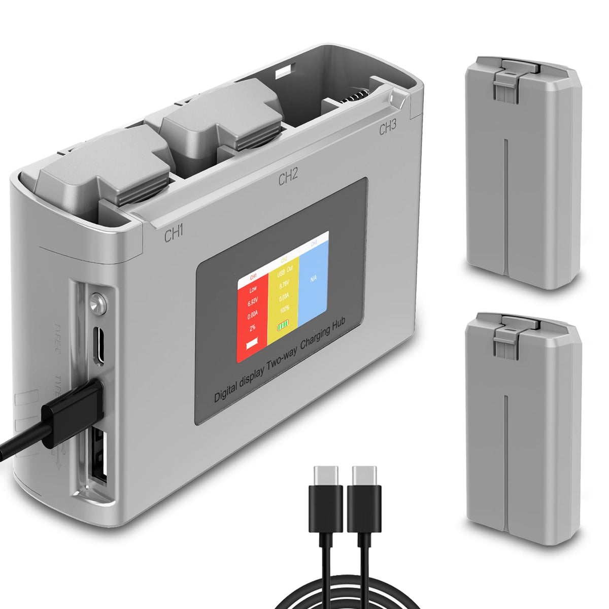 Anegine Mini 4K battery display shows charging status at a glance.
