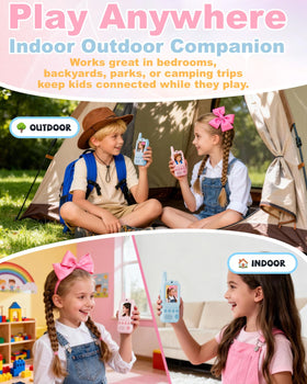 Anfrandce kids video walkie talkies with HD camera for live video chats outdoors.