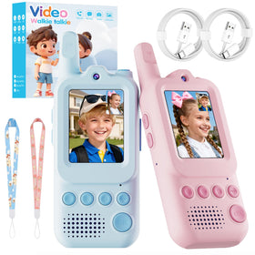 Anfrandce video walkie talkies pink blue pack enable kids to stay connected during outdoor play