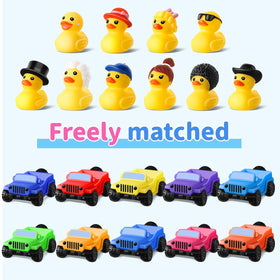 ANGGIKO jeep ducks on dashboard, eye-catching car decor.