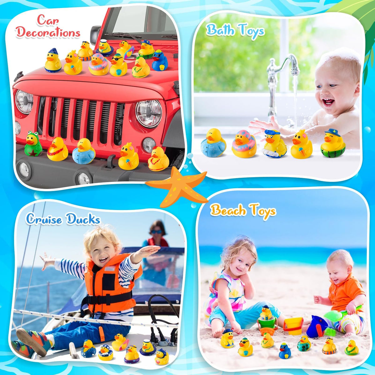 ANGGIKO baby-friendly ducks are easy to grasp during bath time.