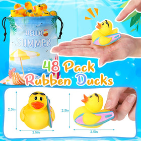 ANGGIKO blue and green ducks floating for playful bath time and pool.