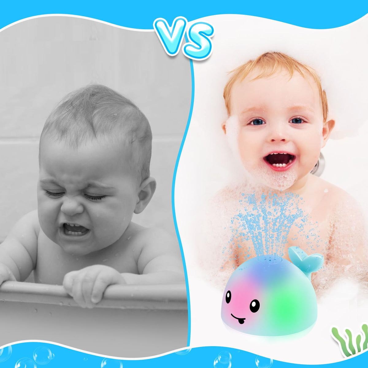 ANGGIKO colorful lights spark curiosity during bath, encouraging sensory exploration