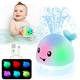 ANGGIKO light-up whale bath toy with colorful lights for engaging bath time
