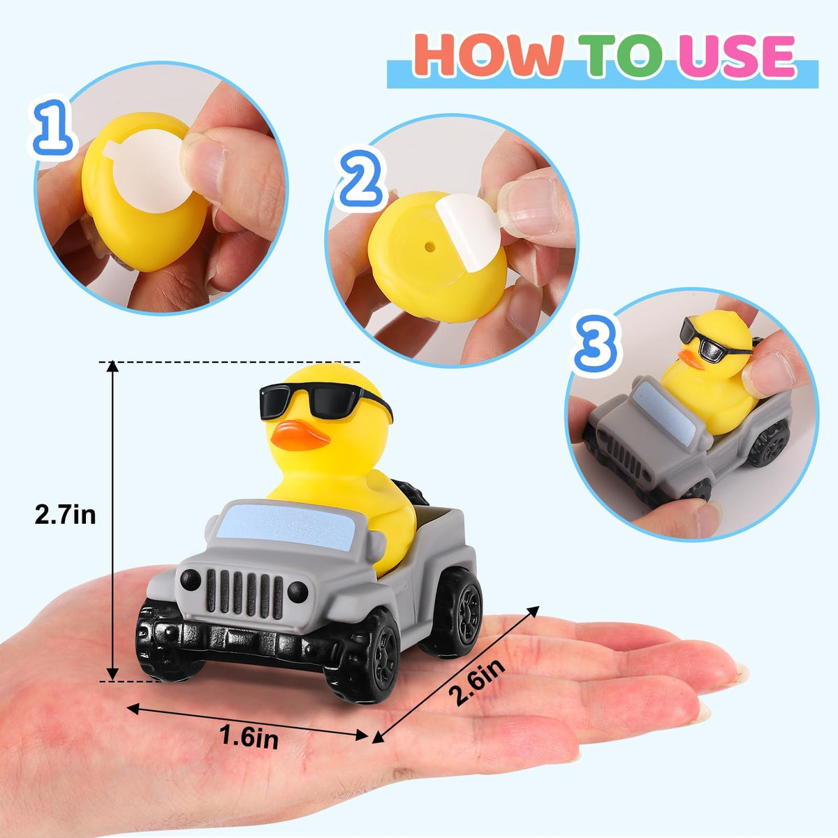 ANGGIKO off-road vehicle decor ducks spark joy on any ride