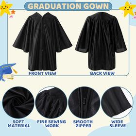Angirlish adjustable cap with elastic fit for secure ceremony wear.