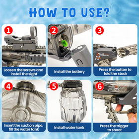 AngKng light-up water gun with kid-friendly ergonomic design.