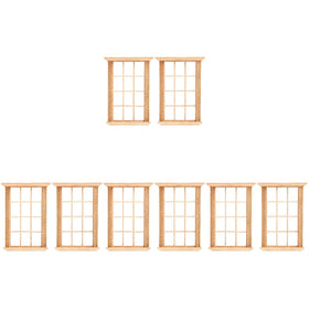 Angoily 12-pane dollhouse windows with lattice for realistic miniature rooms