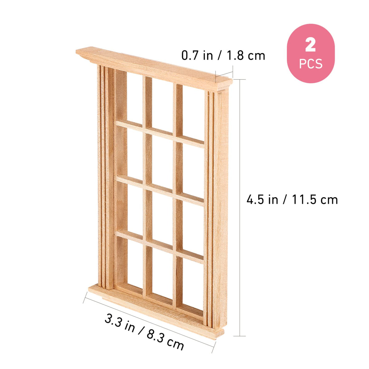 Angoily 12-scale window frames perfect for dioramas and room boxes