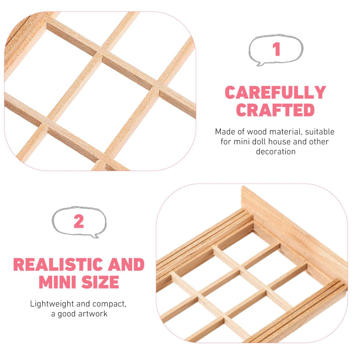 Angoily dollhouse windows withstand assembly while preserving shape