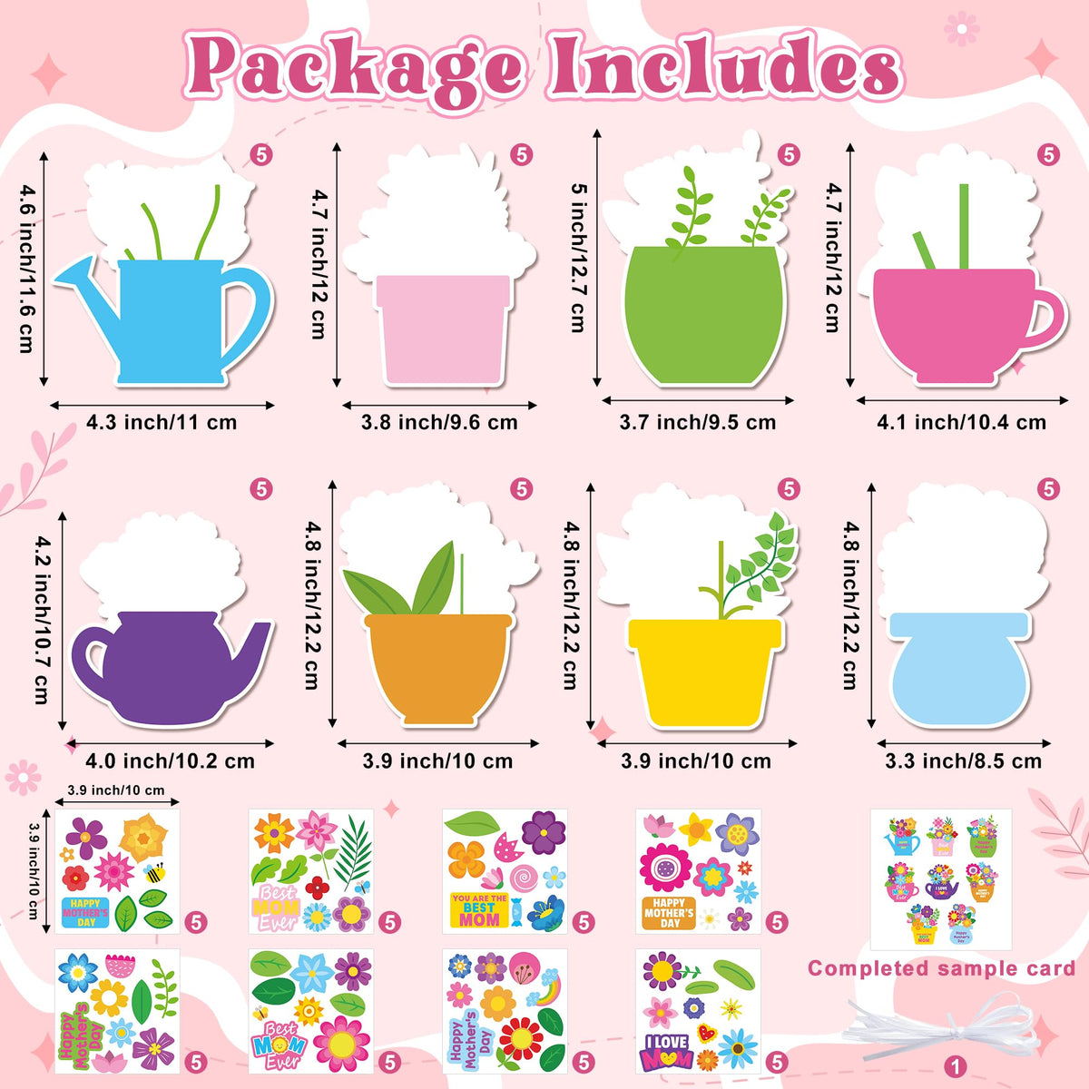 ANGOLIO flower stickers for effortless embellishment and personalized cards