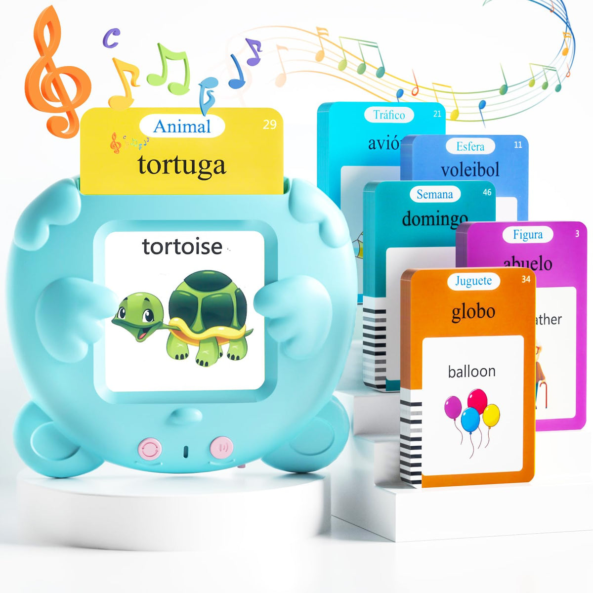 ANhovno flashcards front cover showing bilingual learning for toddlers