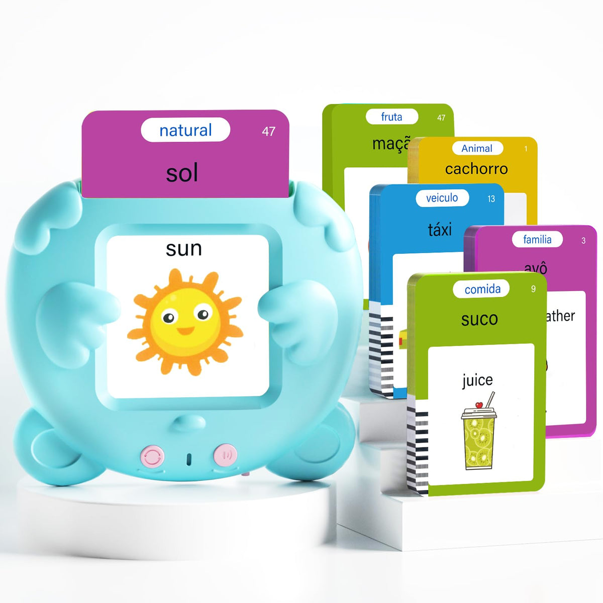 ANhovno talking flash cards front cover presents a bilingual learning tool for early language skills.