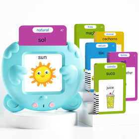 ANhovno talking flash cards front cover presents a bilingual learning tool for early language skills.