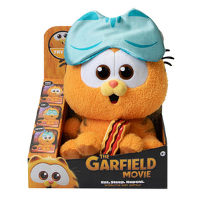 Animagic Baby Garfield plush eats lasagna with playful sounds