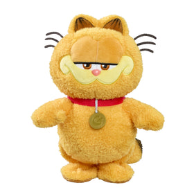 Animagic Goliath Garfield belly-press action reveals singing and dancing to the Good Life tune.