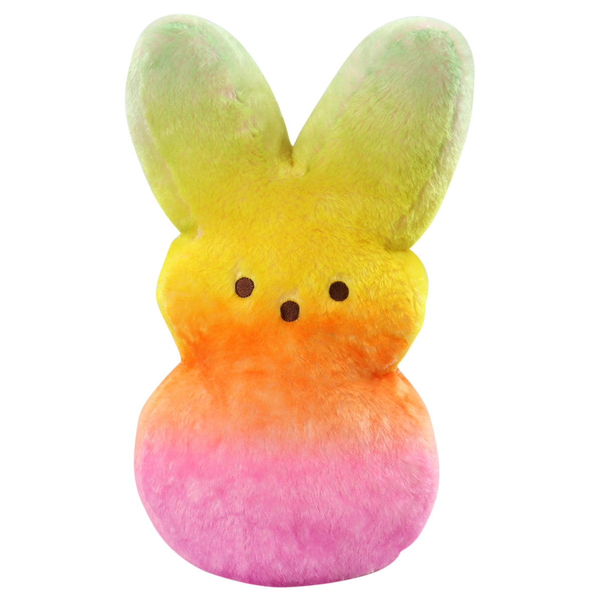 Animal Adventure 15-Inch Rainbow Shaggy Bunny Peeps plush front view, perfect Easter gift and playtime buddy.