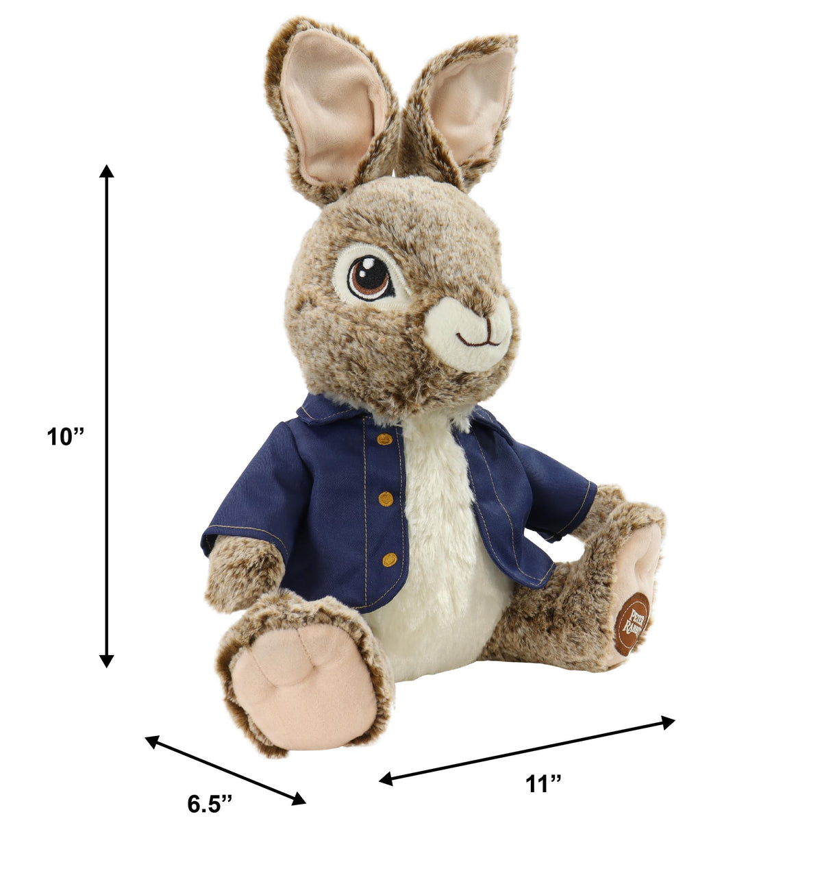 Animal Adventure Peter Rabbit plush face close-up showing stitched features